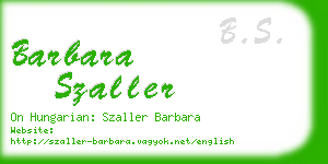 barbara szaller business card